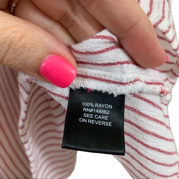 Torrid Sophie Red/White Striped Lace-Up Tank Top - Picture 6 of 10